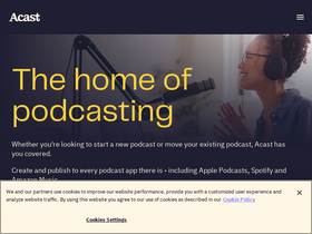'acast.com' screenshot