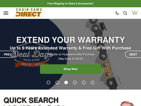 'chainsawsdirect.com' screenshot