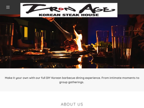 'ironagekoreansteakhouse.com' screenshot