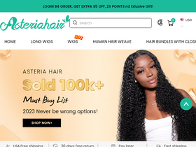 'asteriahair.com' screenshot