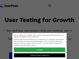 'userpeek.com' screenshot