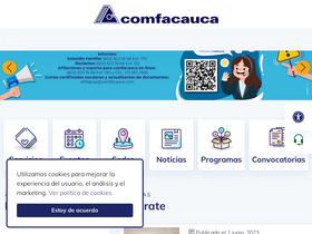 'comfacauca.com' screenshot