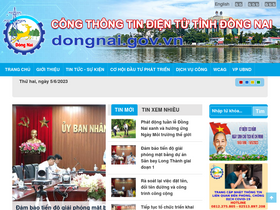 'dongnai.gov.vn' screenshot