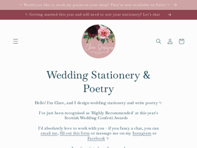 claredesigns.co.uk homepage screenshot