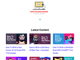 'writingbeginner.com' screenshot