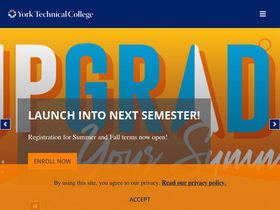 'yorktech.edu' screenshot