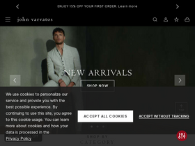 'johnvarvatos.com' screenshot