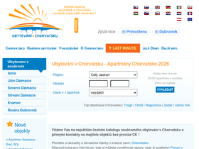 'ubytovanivchorvatsku.cz' screenshot