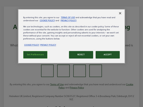 'heineken.co.uk' screenshot