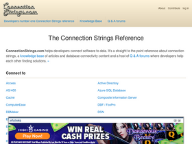 'connectionstrings.com' screenshot
