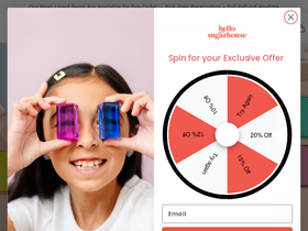 hellosugarhouse.com homepage screenshot