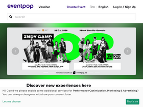 'eventpop.me' screenshot