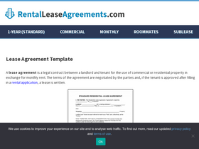 'rentalleaseagreements.com' screenshot