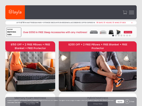 'laylasleep.com' screenshot