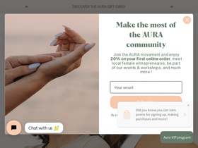 aurasaudi.com homepage screenshot