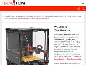 'teamfdm.com' screenshot