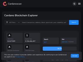 'cardanoscan.io' screenshot