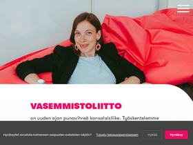 'vasemmisto.fi' screenshot