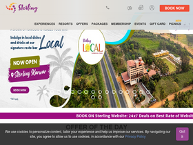 'sterlingholidays.com' screenshot
