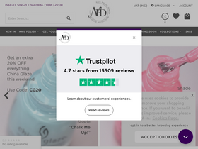 'nailpolishdirect.co.uk' screenshot