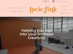 shopluciefink.com homepage screenshot