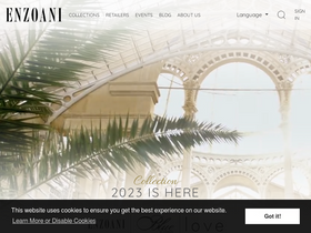 'enzoani.com' screenshot