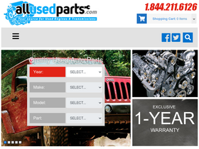 'allusedparts.com' screenshot