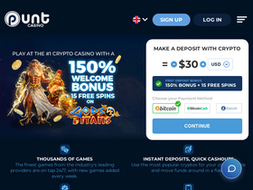 'puntcasino.com' screenshot