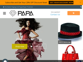 'papashoppe.com' screenshot