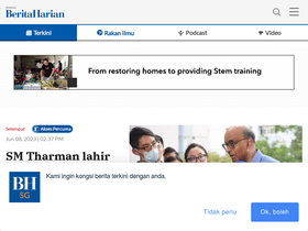 'beritaharian.sg' screenshot