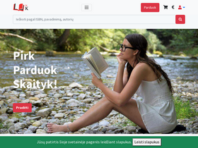 'naudotosknygos.lt' screenshot