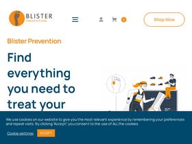 'blister-prevention.com' screenshot