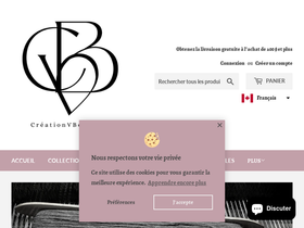 creationvbelanger.com homepage screenshot