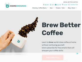 'homegrounds.co' screenshot