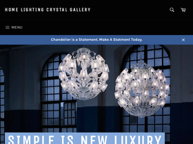homelightingcrystals.com homepage screenshot