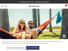 'gregorypacks.com' screenshot