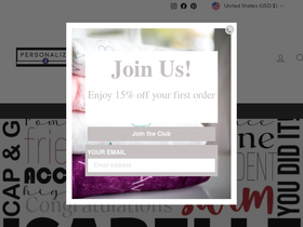 personalize2.com homepage screenshot