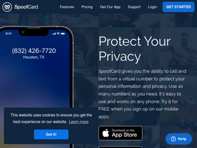 'spoofcard.com' screenshot