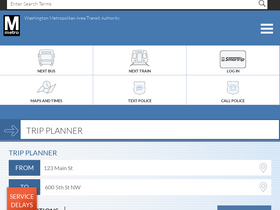 'wmata.com' screenshot