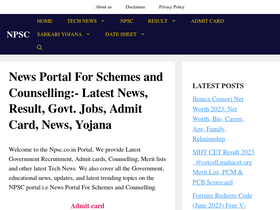 'npsc.co.in' screenshot
