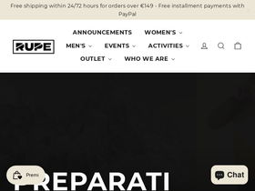 rupeclothing.com homepage screenshot