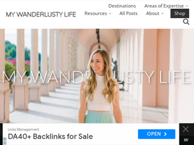 'mywanderlustylife.com' screenshot