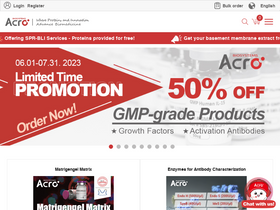 'acrobiosystems.com' screenshot