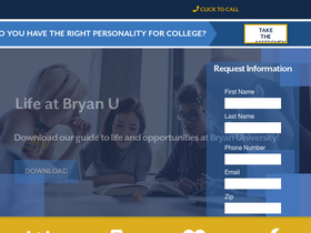 'bryanu.edu' screenshot