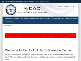 'cac.mil' screenshot