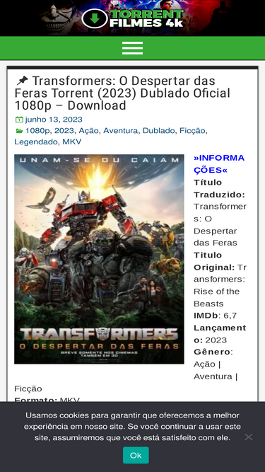 Transformers: O Despertar das Feras Google Drive (2023) Dublado 