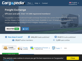 'cargopedia.net' screenshot