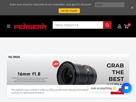 'pergear.com' screenshot