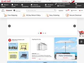 'aosom.com' screenshot
