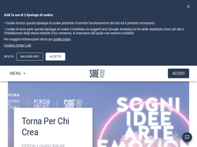 'siae.it' screenshot